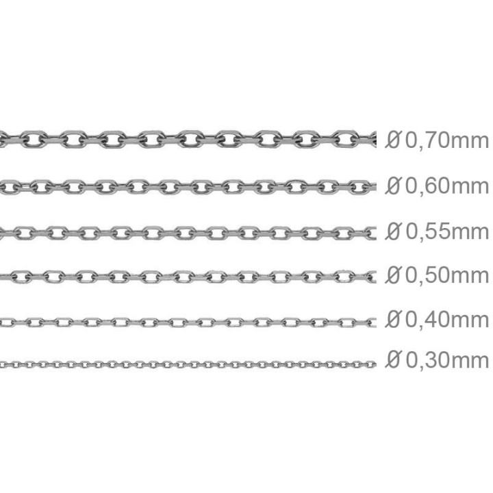 Forçat - Chaine or blanc 40cm