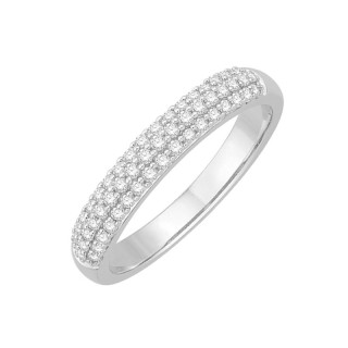 Alemao - Alliance or blanc et diamant 0.24ct