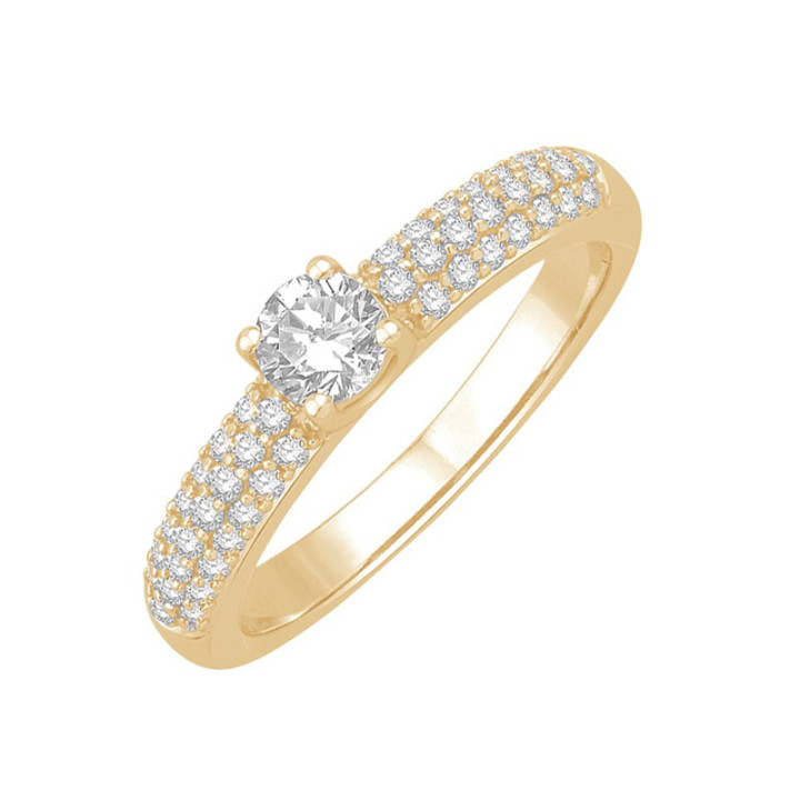 Alemao - Solitaire or jaune et diamant 0.41ct