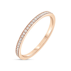 Dameri - Alliance or rose et diamant 0.33ct