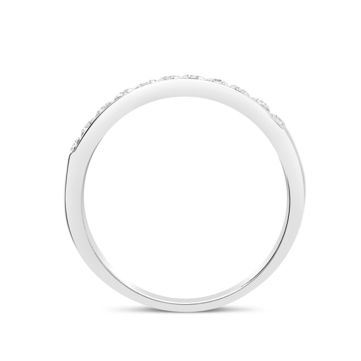 Jaoline - Alliance or blanc et diamant 0.30ct