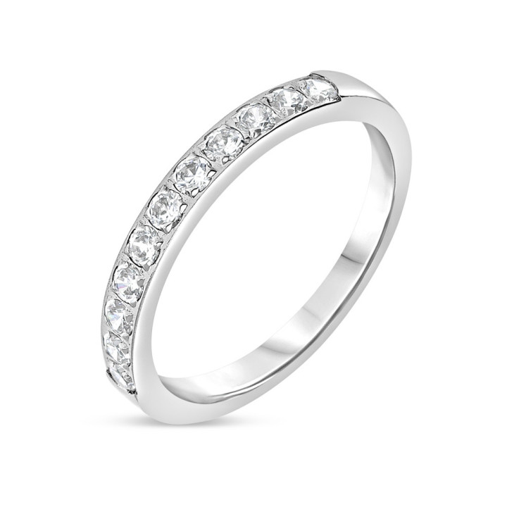 Jaoline - Alliance or blanc et diamant 0.40ct