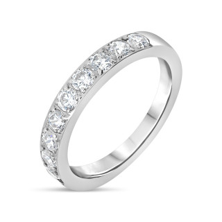 Jaoline - Alliance or blanc et diamant 0.77ct