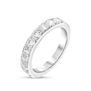 Jaoline - Alliance or blanc et diamant 1.00ct