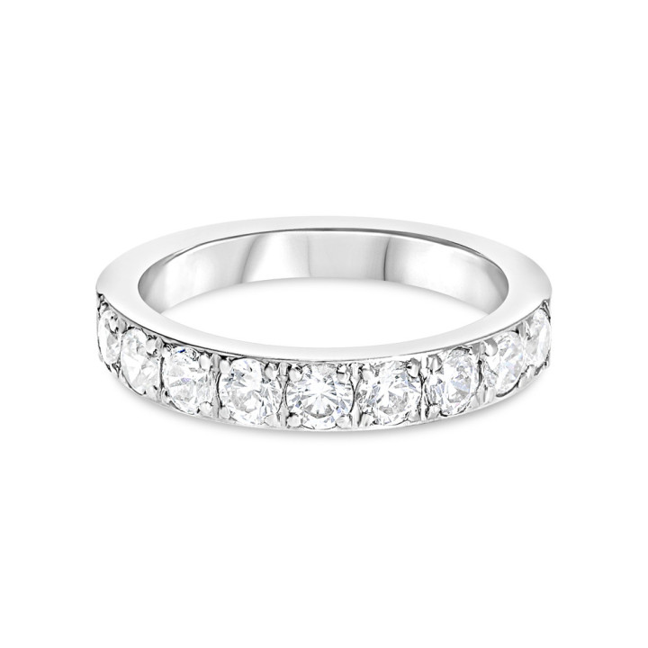 Jaoline - Alliance or blanc et diamant 1.00ct