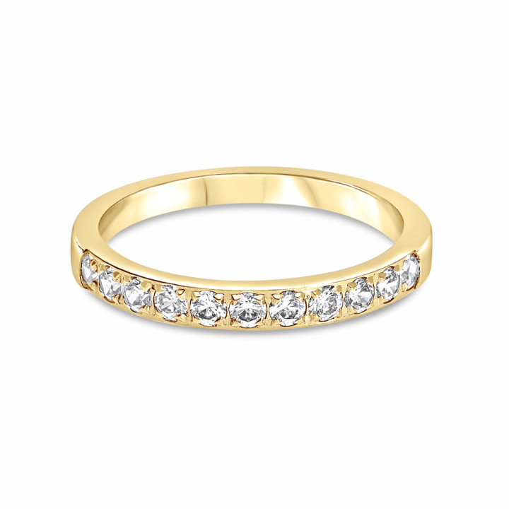Jaoline - Alliance or jaune et diamant 0.40ct