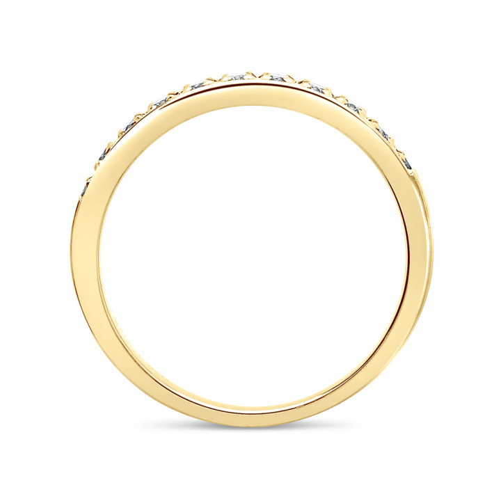 Jaoline - Alliance or jaune et diamant 0.40ct