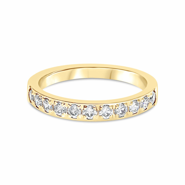 Jaoline - Alliance or jaune et diamant 0.50ct