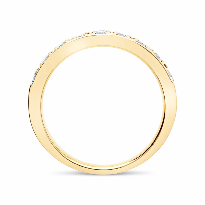 Jaoline - Alliance or jaune et diamant 0.77ct