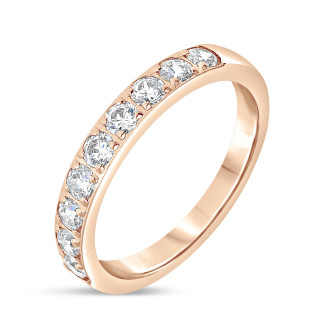 Jaoline - Alliance or rose et diamant 0.63ct