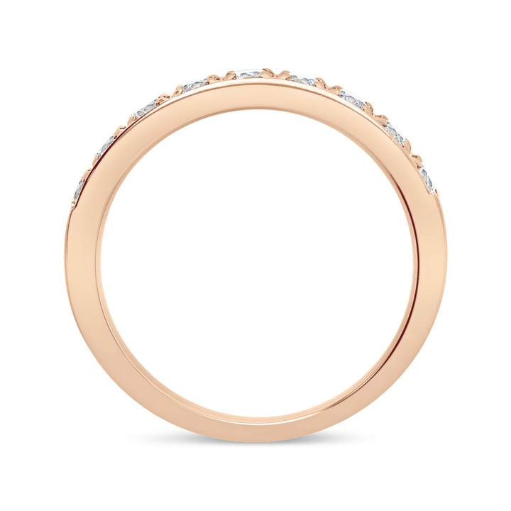 Jaoline - Alliance or rose et diamant 0.63ct