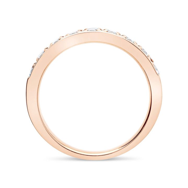 Jaoline - Alliance or rose et diamant 0.77ct