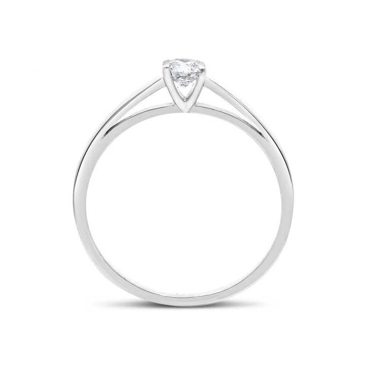 Jaoline - Solitaire or blanc et diamant 0.10ct