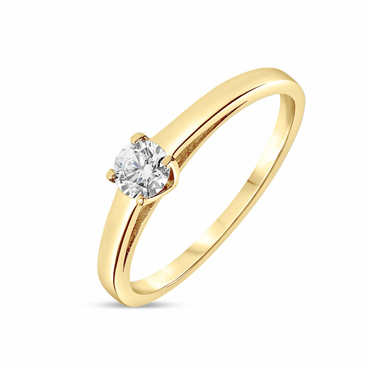 Jaoline - Solitaire or jaune et diamant 0.15ct