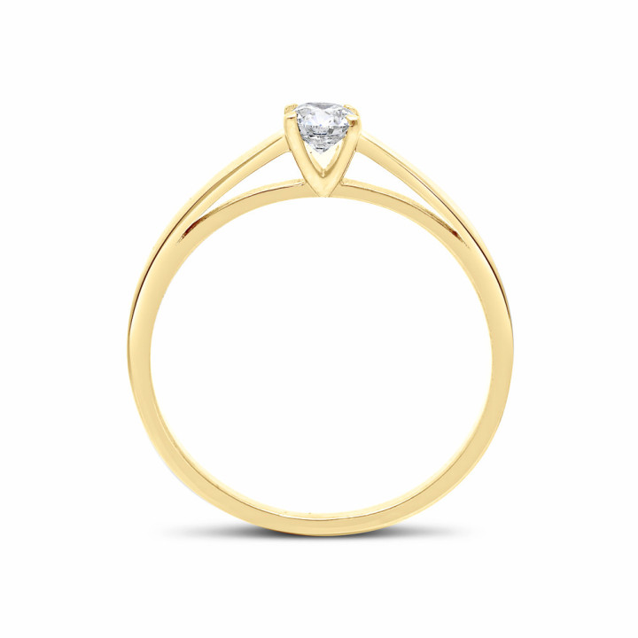 Jaoline - Solitaire or jaune et diamant 0.20ct