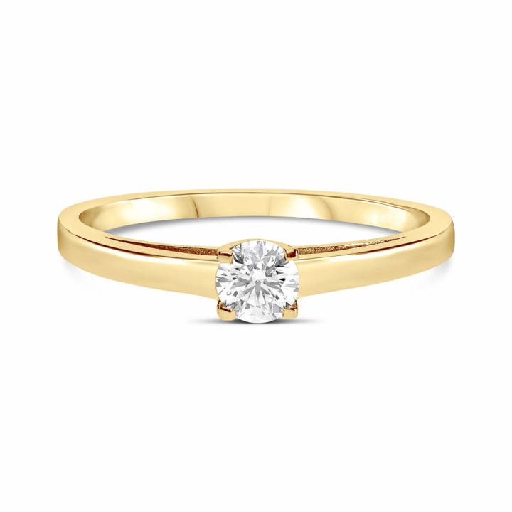 Jaoline - Solitaire or jaune et diamant 0.40ct