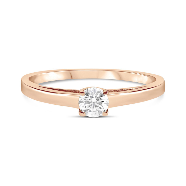 Jaoline - Solitaire or rose et diamant 0.40ct