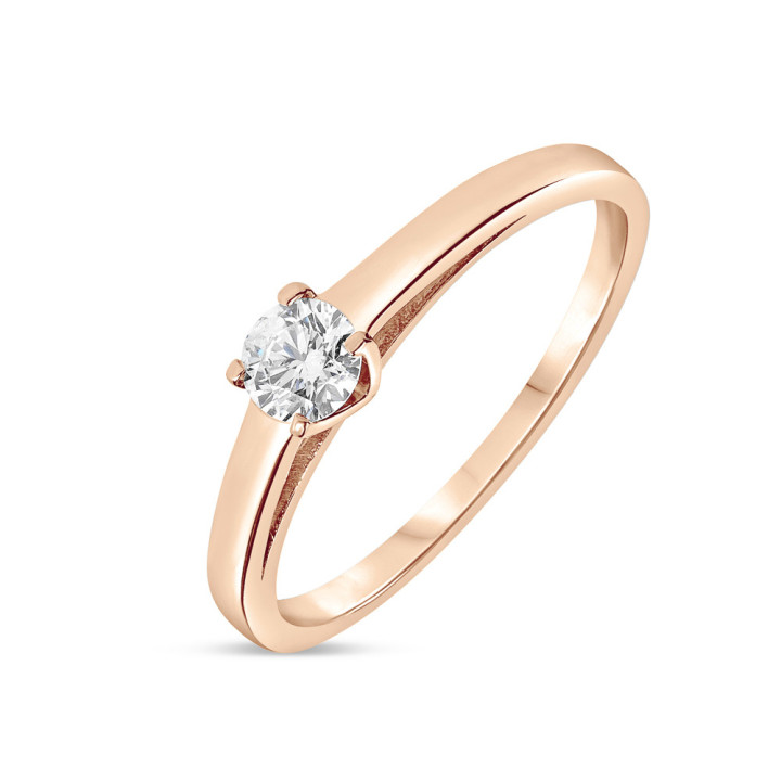 Jaoline - Solitaire or rose et diamant 0.50ct