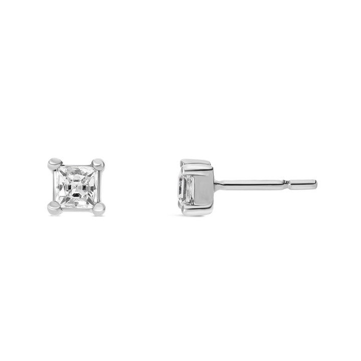 Zoe - Boucles d'oreilles or blanc et diamant 0.40ct