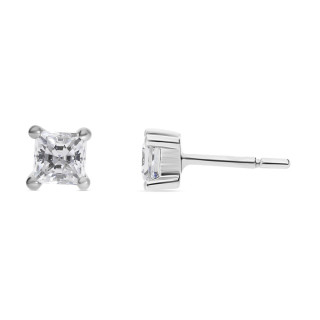 Zoe - Boucles d'oreilles or blanc et diamant 0.50ct