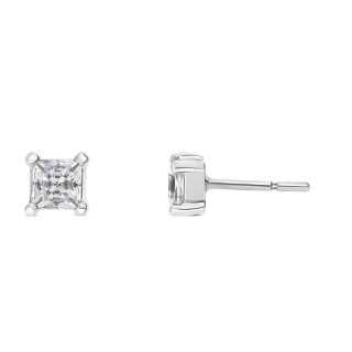 Zoe - Boucles d'oreilles or blanc et diamant 0.60ct