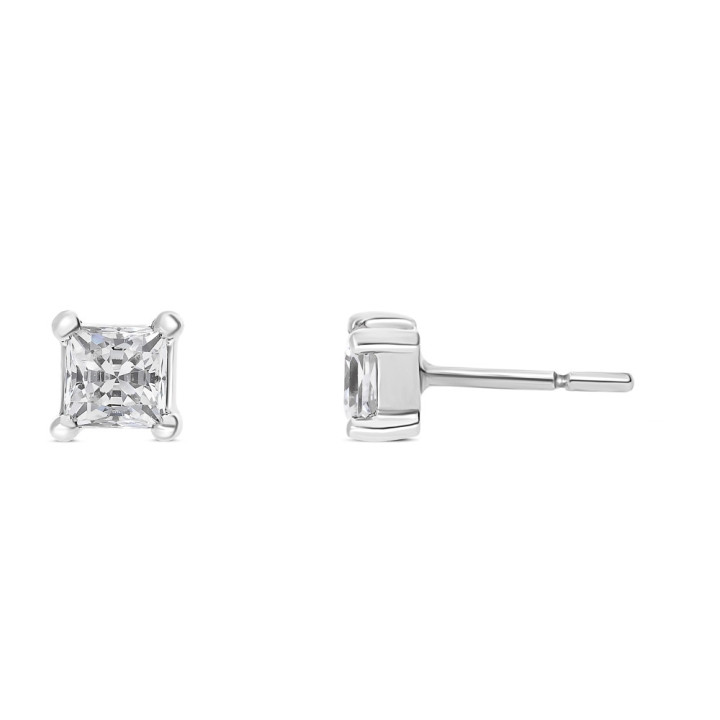Zoe - Boucles d'oreilles or blanc et diamant 0.60ct