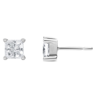 Zoe - Boucles d'oreilles or blanc et diamant 1.00ct