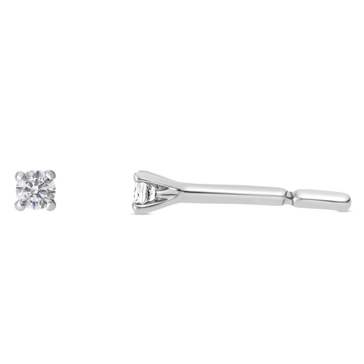 Zoe - Boucles d'oreilles or blanc et diamant 0.06ct