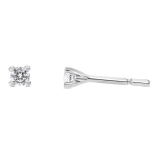 Zoe - Boucles d'oreilles or blanc et diamant 0.11ct
