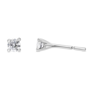Zoe - Boucles d'oreilles or blanc et diamant 0.20ct