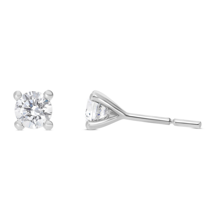 Zoe - Boucles d'oreilles or blanc et diamant 0.50ct