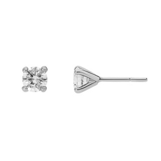 Zoe - Boucles d'oreilles or blanc et diamant 0.60ct