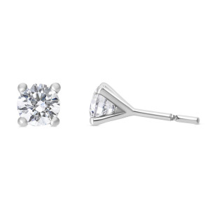 Zoe - Boucles d'oreilles or blanc et diamant 0.80ct