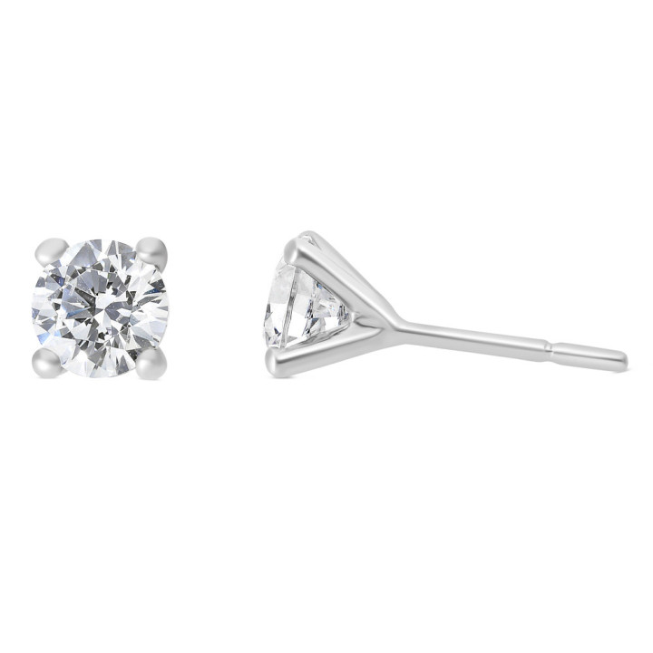 Zoe - Boucles d'oreilles or blanc et diamant 1.00ct