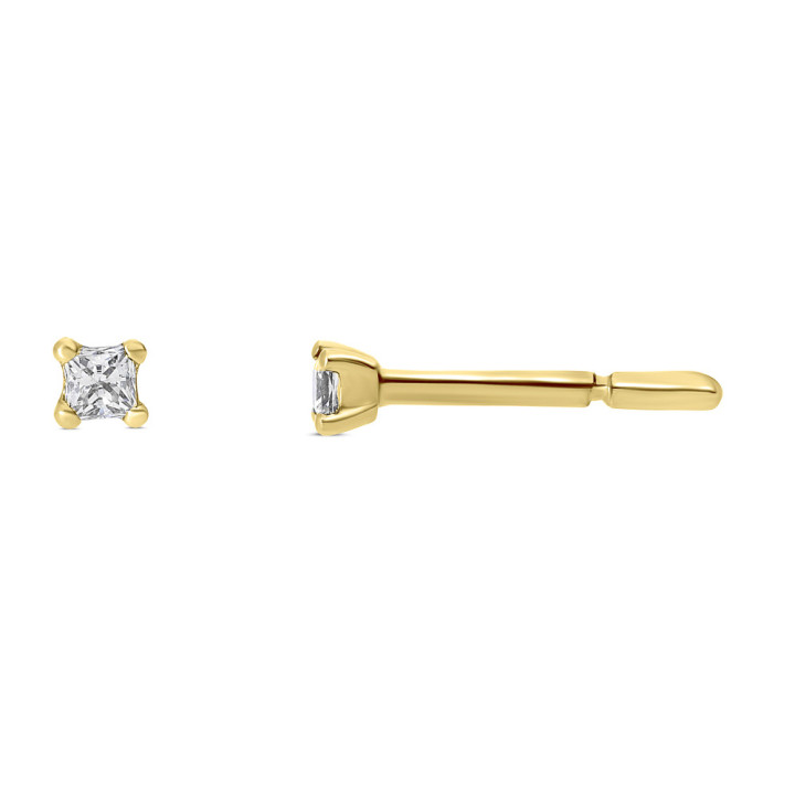 Zoe - Boucles d'oreilles or jaune et diamant 0.06ct