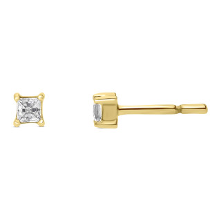 Zoe - Boucles d'oreilles or jaune et diamant 0.15ct