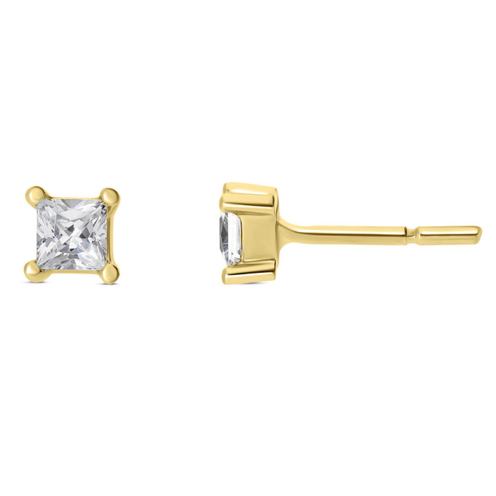 Zoe - Boucles d'oreilles or jaune et diamant 0.30ct