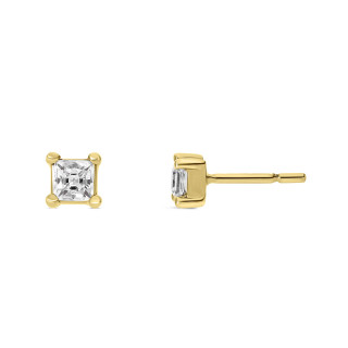 Zoe - Boucles d'oreilles or jaune et diamant 0.40ct