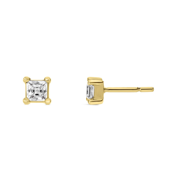Zoe - Boucles d'oreilles or jaune et diamant 0.40ct