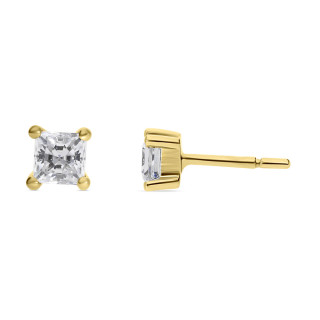 Zoe - Boucles d'oreilles or jaune et diamant 0.50ct
