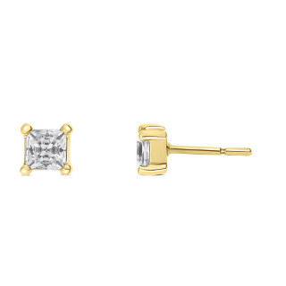Zoe - Boucles d'oreilles or jaune et diamant 0.60ct