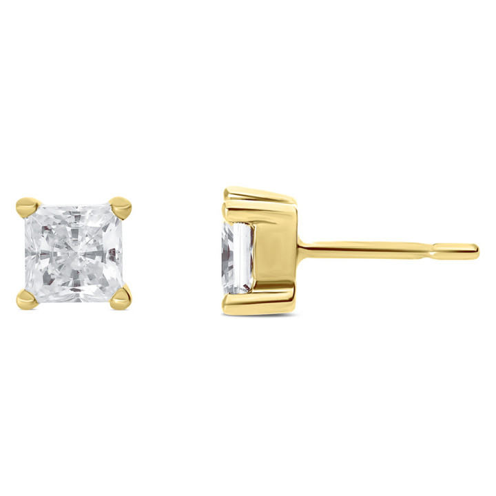 Zoe - Boucles d'oreilles or jaune et diamant 1.00ct