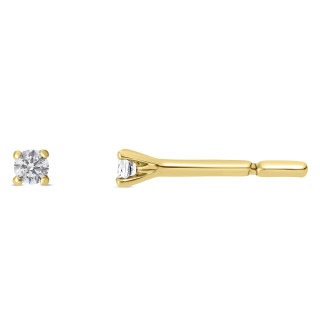 Zoe - Boucles d'oreilles or jaune et diamant 0.06ct