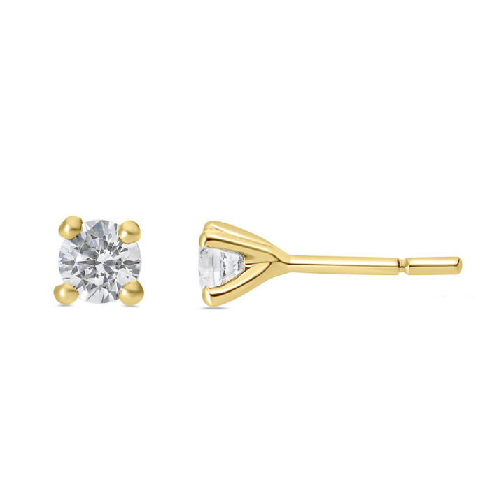 Zoe - Boucles d'oreilles or jaune et diamant 0.30ct
