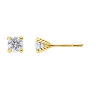 Zoe - Boucles d'oreilles or jaune et diamant 0.40ct