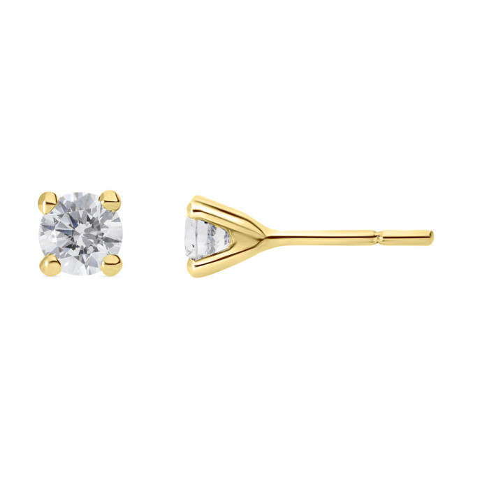 Zoe - Boucles d'oreilles or jaune et diamant 0.40ct