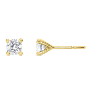 Zoe - Boucles d'oreilles or jaune et diamant 0.50ct
