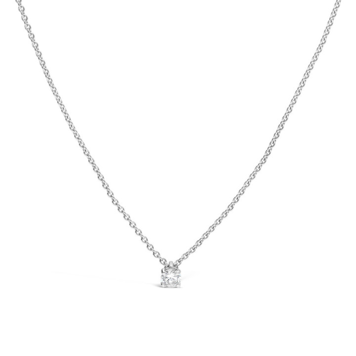 Zoe - Collier or blanc et diamant 0.10ct