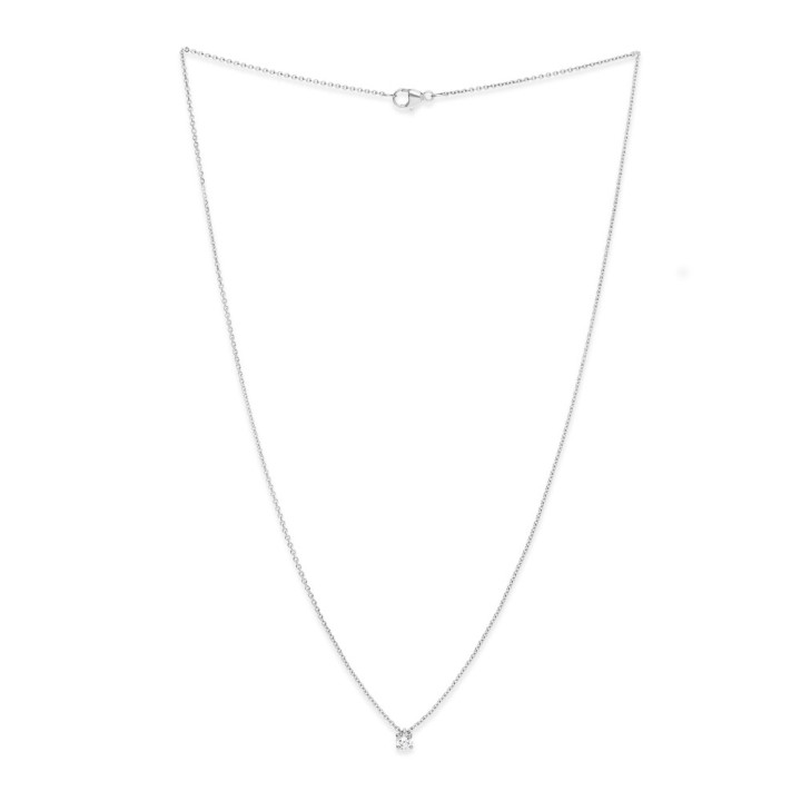 Zoe - Collier or blanc et diamant 0.15ct