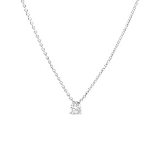 Zoe - Collier or blanc et diamant 0.40ct